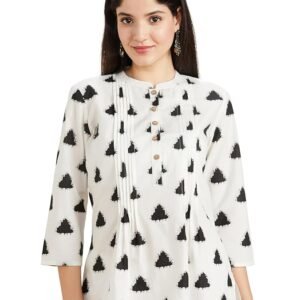 Myx Women Cotton Printed A-line Short Kurti